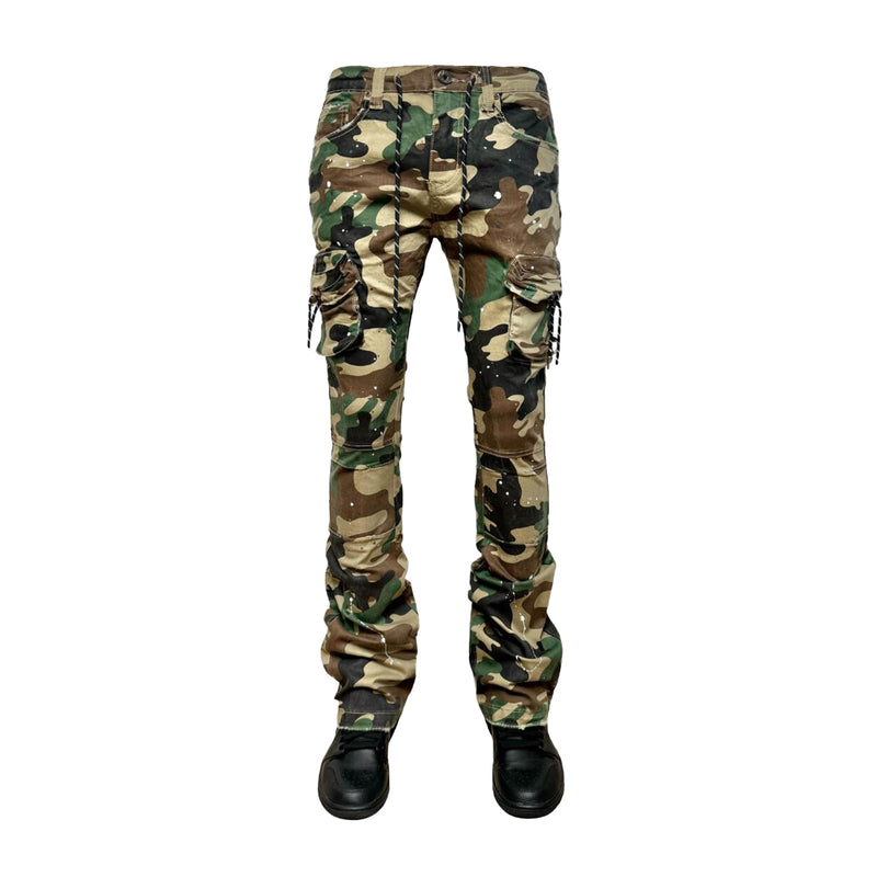 Vicious Mens Twill Cargo Pants VC226 Camo