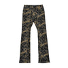 Vicious Mens Embellish Rhinestone Staight Flare Jeans VC510 Camo Brown