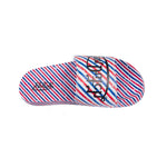 Von Dutch Mens Barbershop Print Slides BS4321-BarberShop Black/White/Red/Blue