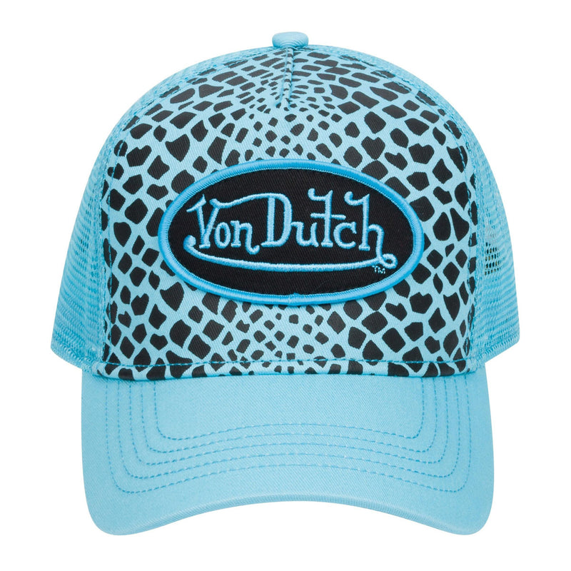 Von Dutch Unisex Snake Trucker Snapback Hat VDHT4202-LIGHT BLUE Light Blue