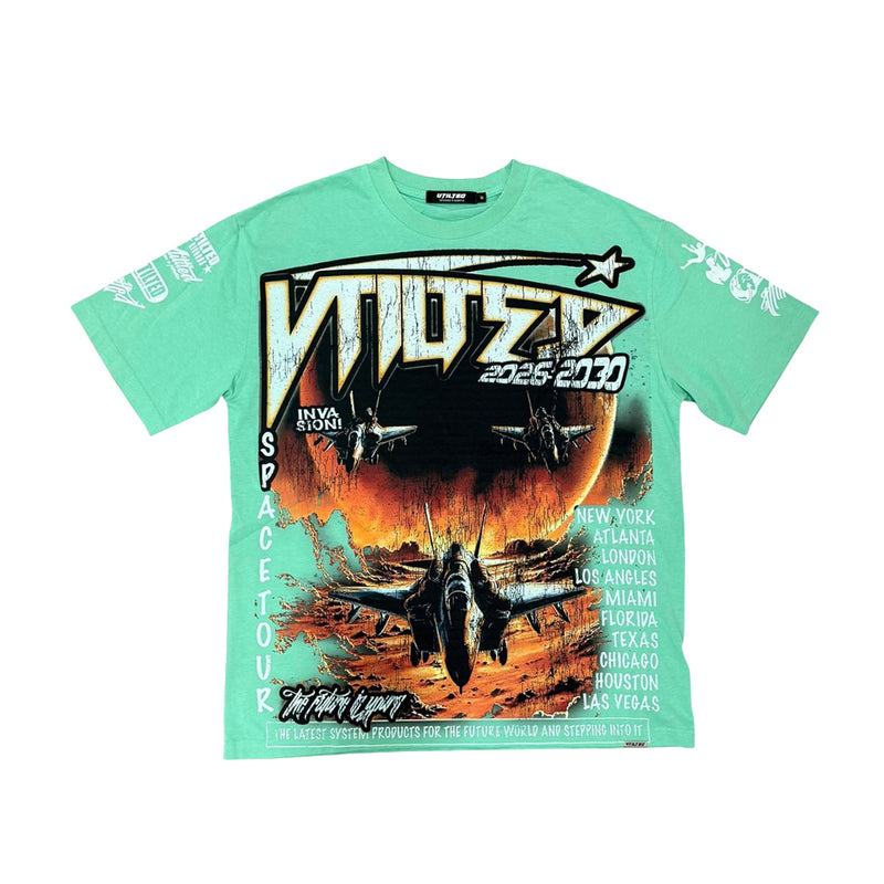 Vtilted Mens Skyline Crew Neck T-Shirt VB-34 Chalky Mint