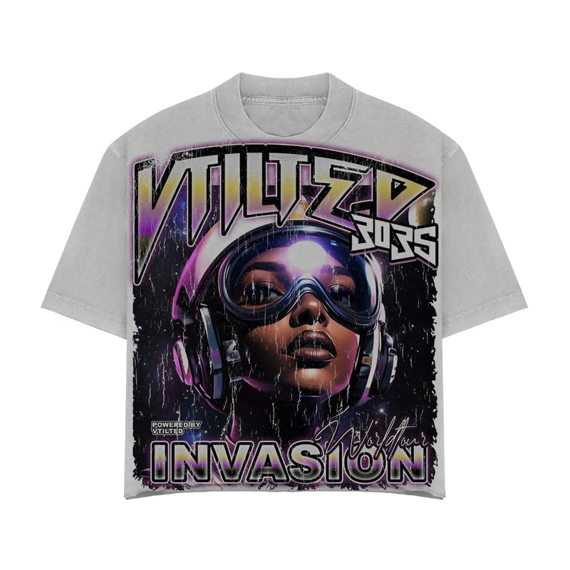 Vtilted Mens Infestation Crew Neck T-Shirt VTS-38 Gray