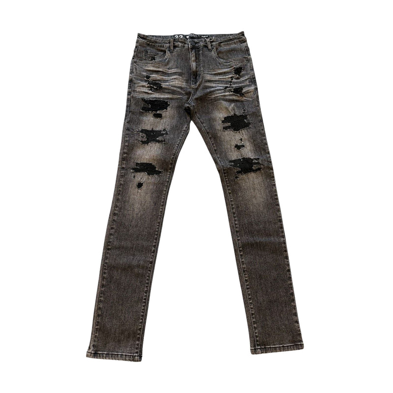 Waimea Mens Denim Skinny Fit Jeans M8770DA-BK Black Wash