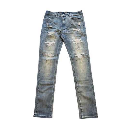 Waimea Mens Denim Skinny Fit Jeans M8770DA-BW Blue Wash
