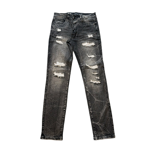 Waimea Mens Denim Skinny Fit Jeans M8856D-CH Charcoal