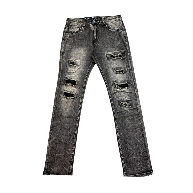 Waimea Mens Denim Skinny Fit Jeans M8856DA-CH Charcoal