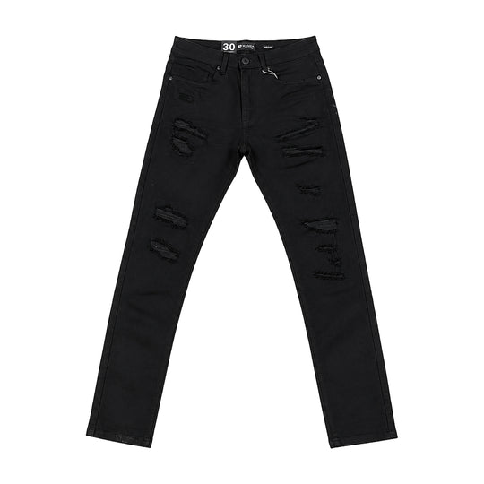 Waimea Mens Slim Fit Jeans M8856T-JB Jet Black
