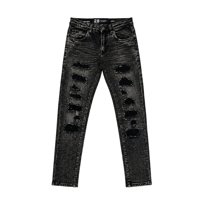 Waimea Mens Skinny Fit Jeans M8896DA-CH Charcoal Wash