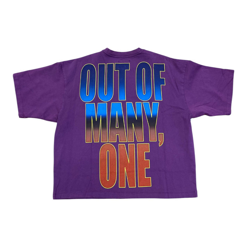 Godspeed Mens Top Spin Crew Neck T-Shirt Purple Wash