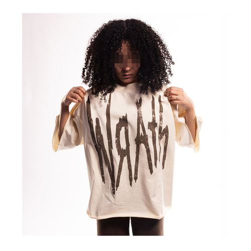 Wrathboy Mens 7 Sins Crew Neck T-Shirt WB05-099 Cream