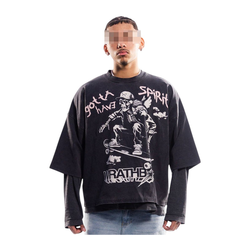 Wrathboy Mens Gotta Have Spirit Crew Neck T-Shirt WB05-107 Black