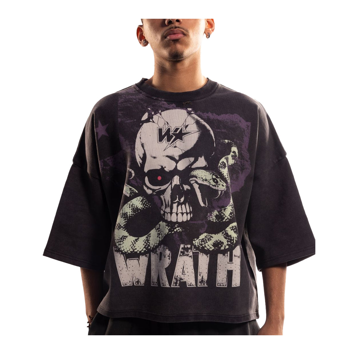 Wrathboy Mens Sin Now Cry Later Crew Neck T-Shirt WB05-115