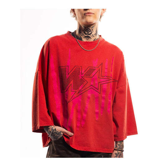 Wrathboy Mens Dgmge Long Sleeve Shirt WB05-117 Red