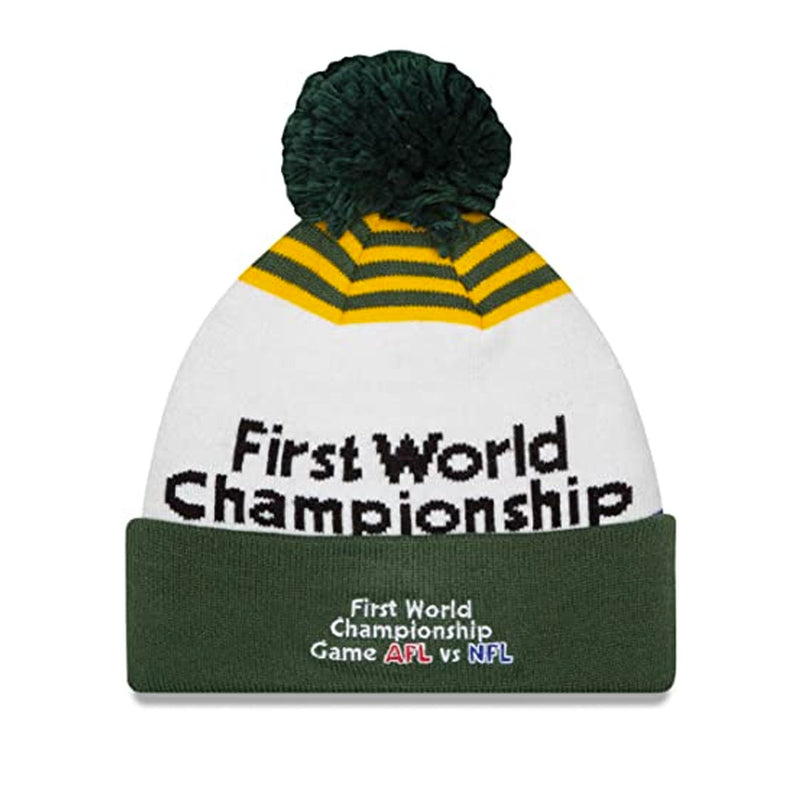 New Era Mens Green Bay Packers  Nfl Super Bowl I Logo Cuffed Knit Hat
