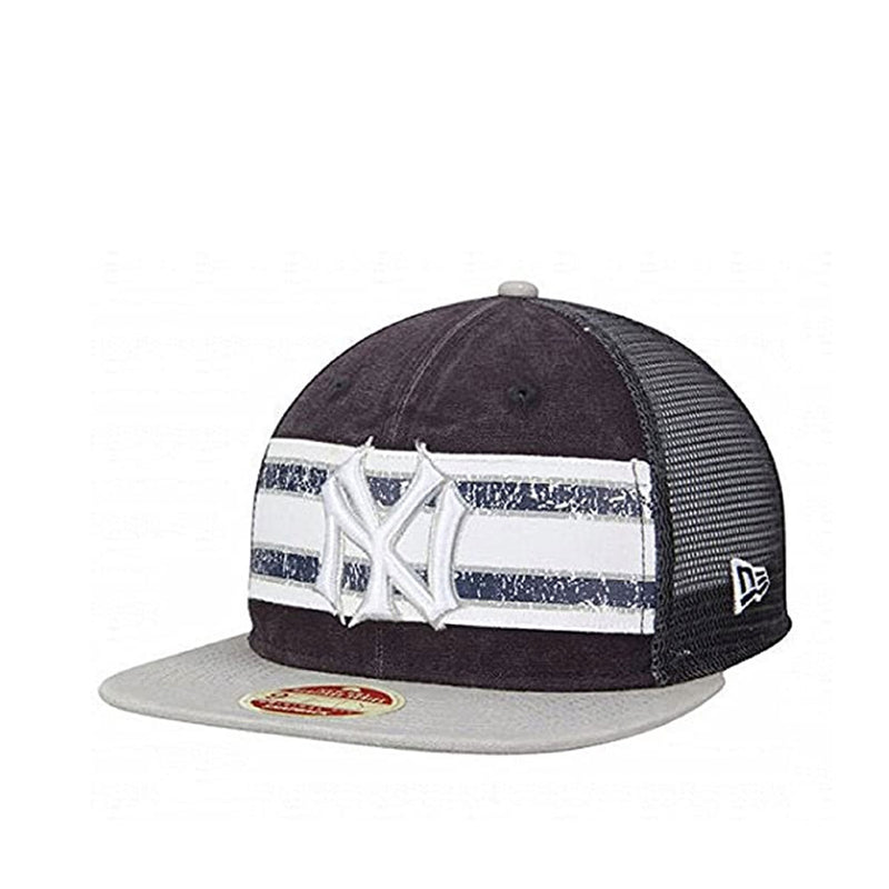 New Era Mens Ny Yankees Vintage Throwback Stripe 9Fifty Adjustable Snapback Hat 11463633 Navy