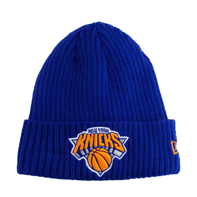 New Era Mens Core Classic Knit New York Knicks Beanie Blue
