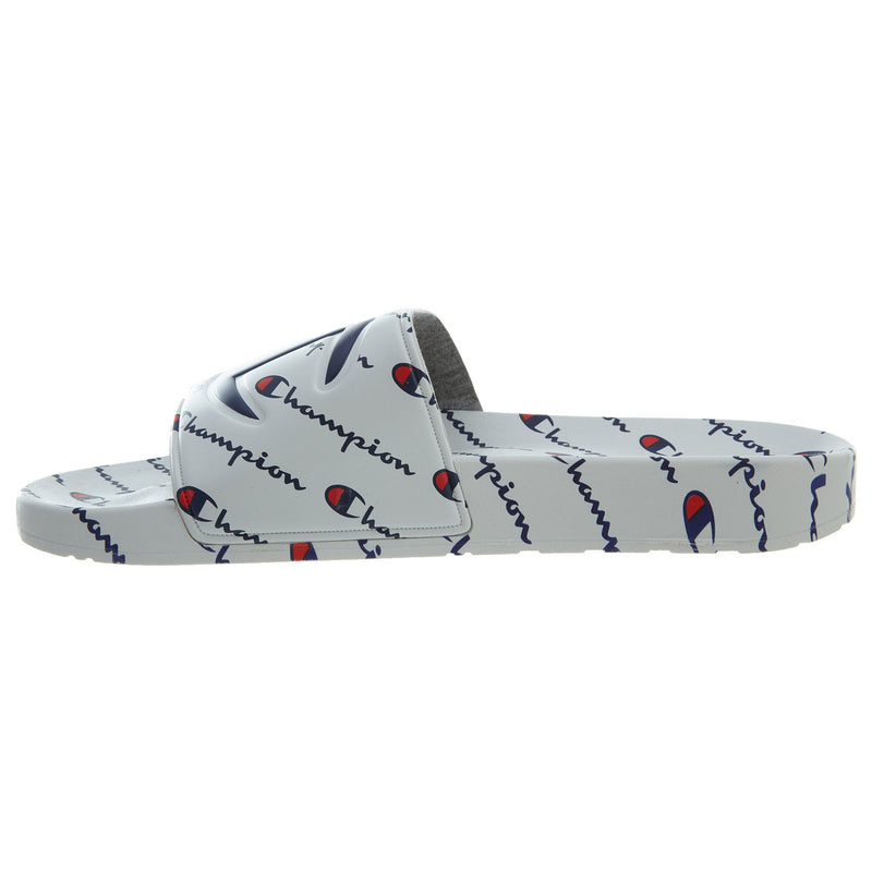 Champion Unisex Repeat Slides Sandals Flip Flops CM100080Y White/White Y5-W7