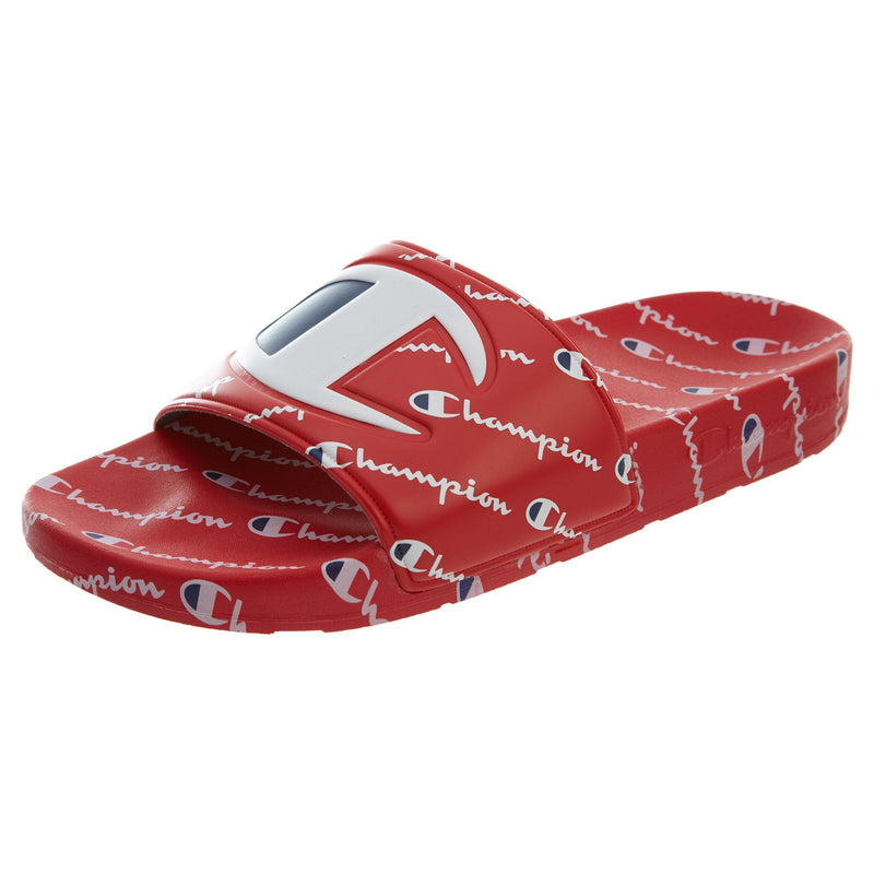 Champion Unisex Repeat Slides Sandals Flip Flops CM100082M Red/Red