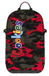 Cookies Mens Smell Proof "The Bungee" Nylon  Backpack W/ Cheniille Lettering 1548A4633-RED CAMO