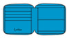 Cookies Unisex Luxe Matte Satin Nylon Zipper Wallet 1550A4877 Cookies Blue
