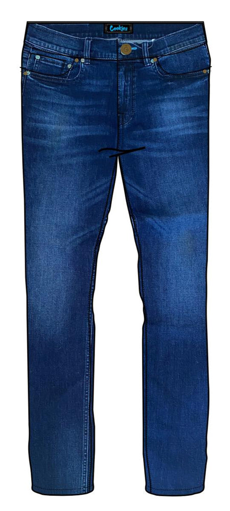 Cookies Mens Relaxed Fit Jeans 1550B4863-MEDBLUEWASH Med Blue Wash
