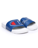 Champion Unisex Slides Sandals Flip Flops CM100067Y White/Royal Y3-W5