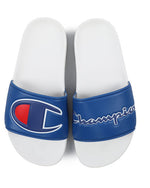 Champion Unisex Slides Sandals Flip Flops CM100067Y White/Royal Y5-W7