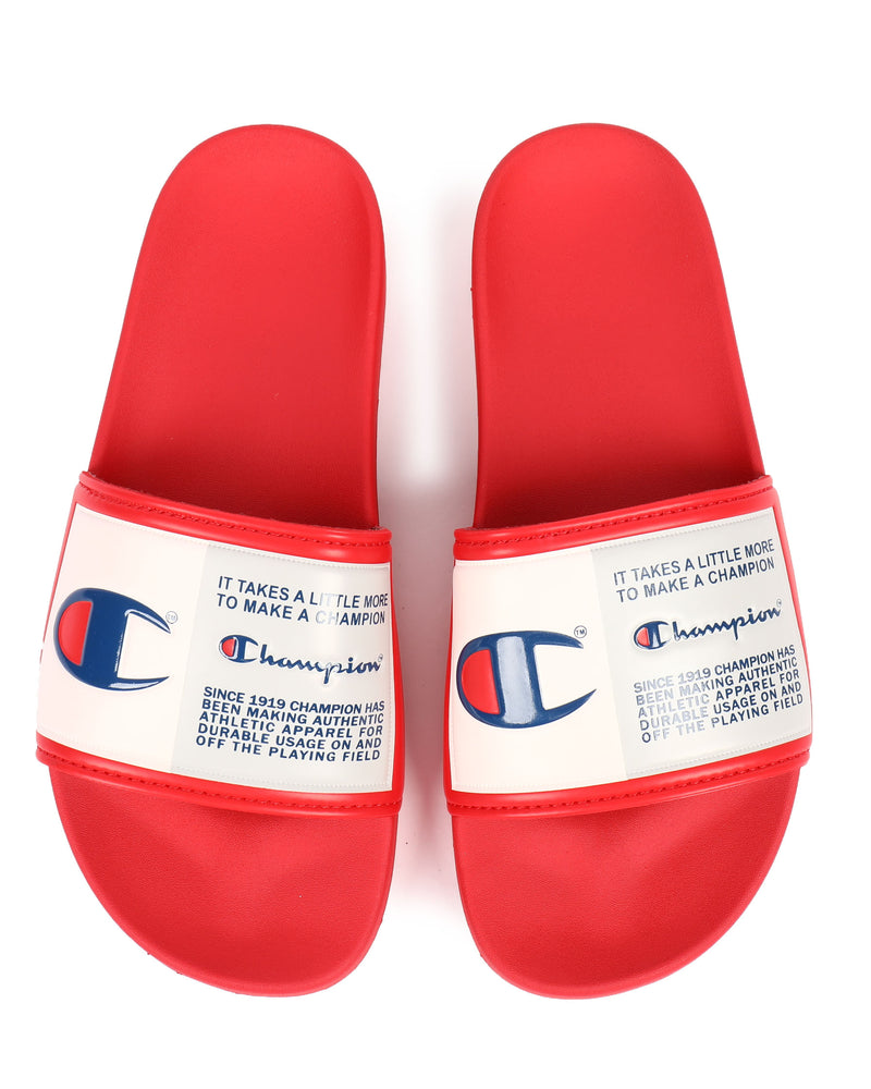 Champion Unisex Jock Slides Sandals Flip Flops Cm100142M Red M7-W9