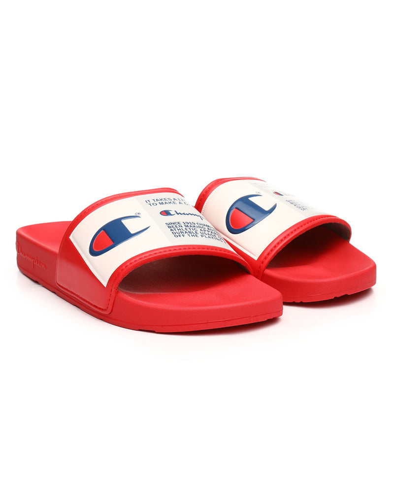 Champion Unisex Jock Slides Sandals Flip Flops Cm100142M Red M8-W10