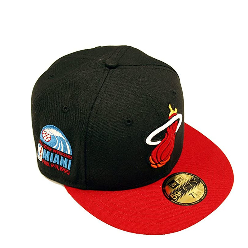 New Era All Star Capper Miami Heat 59Fifty Fitted Cap Kappe Men Limited Edition(Black,7 5I8 - 60,6Cm)