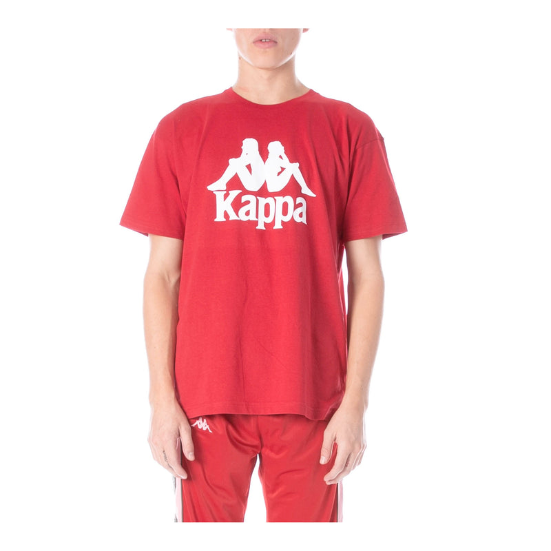Kappa Mens Authentic Estessi Crew Neck T-Shirts 304Kpt0-250 Red/White