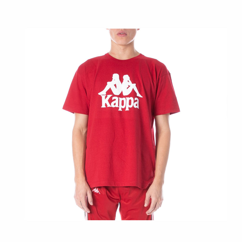 Kappa Mens Authentic Estessi T-Shirts 304Kpt0-A3J Red-White