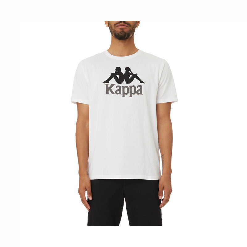 Kappa Mens Authentic Estessi T-Shirts 304Kpt0-A3K White-Black-Grey