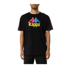 Kappa Mens Authentic Estessi T-Shirts 304Kpt0-A3T Black/Fuchisa/Blue Aster/Yellow