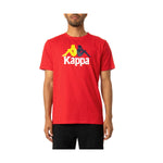 Kappa Mens Authentic Estessi T-Shirts 304Kpt0-A3U Red/Yellow Dk/Blue Pageant/Whit