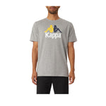 Kappa Mens Authentic Estessi T-Shirts 304Kpt0-A3Y Grey/Yellow/Blue Pageant/White