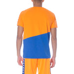 Kappa Mens 222 Banda Baldwin T-Shirt 304NQB0-AB5 Blue/Orange