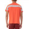 Kappa Mens 222 Banda Daffon T-Shirts 31119PW-BY2 Orange Flame-White