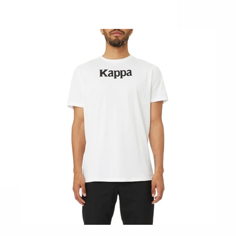 Kappa Mens Authentic Runis Graphic T-Shirts 311Bhuw-Adk White/Black