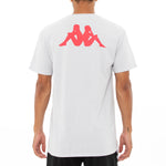 Kappa Mens Authentic Runis T-Shirts 311BHUW-AE3 Grey-Black-Red