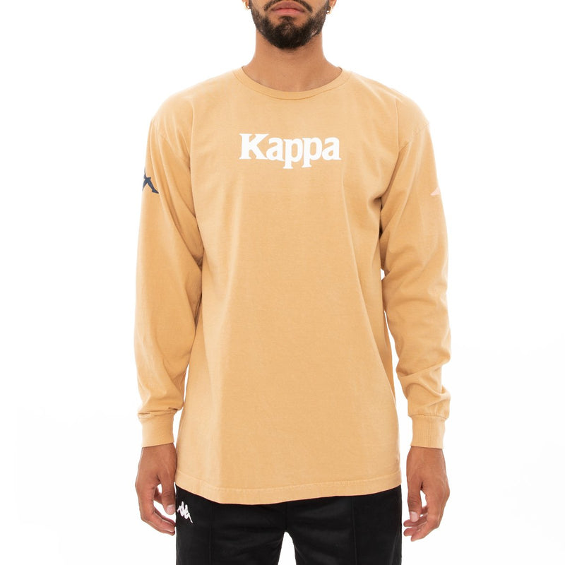 Kappa Mens Authentic Bawser Long Sleeve T-Shirt 311BHVW-A3E Beige-Blue-Pink-White