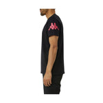 Kappa Mens Authentic Paroo T-Shirts 34155Ew-A00 Black-Fuchsia