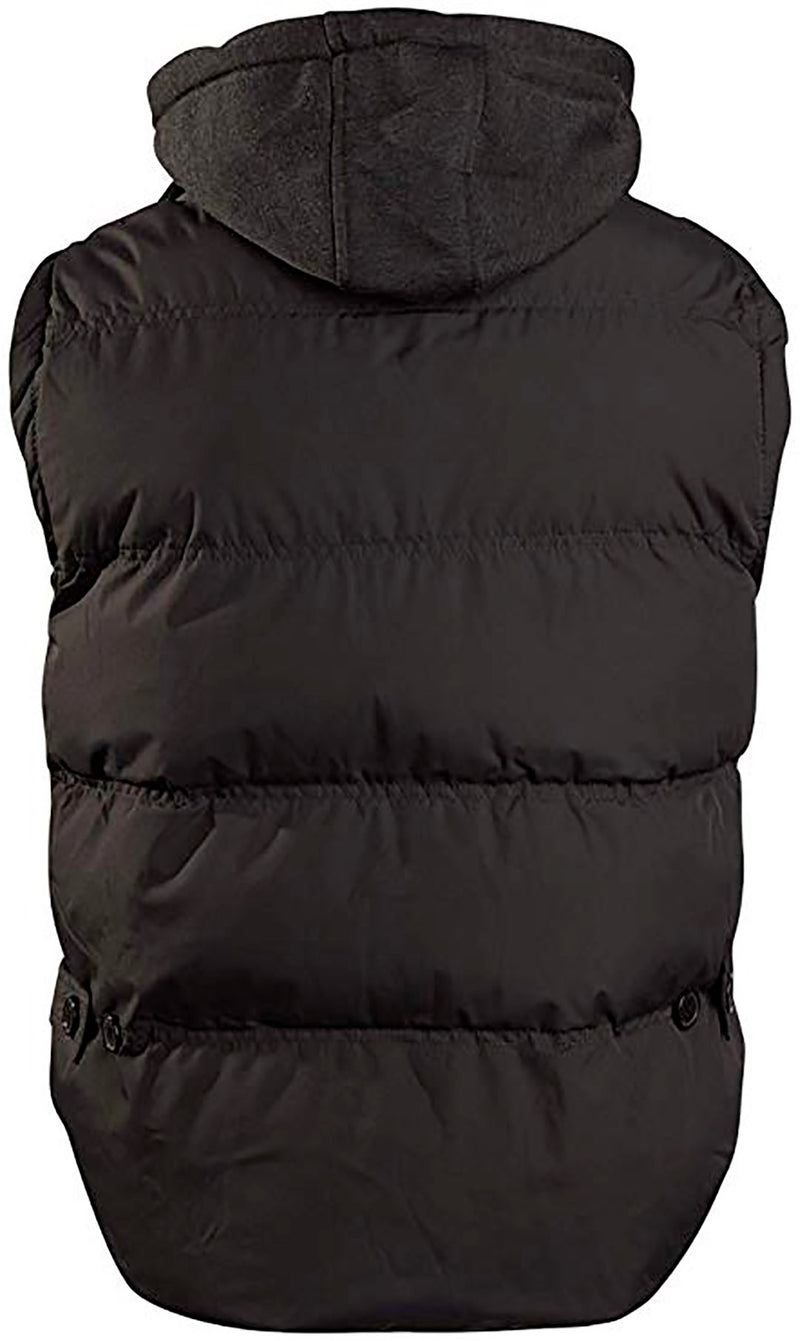 J. Whistler Mens Bubble Vest Hood Puffer Jacket JWHI-3558-Charcoal Chr/Chr