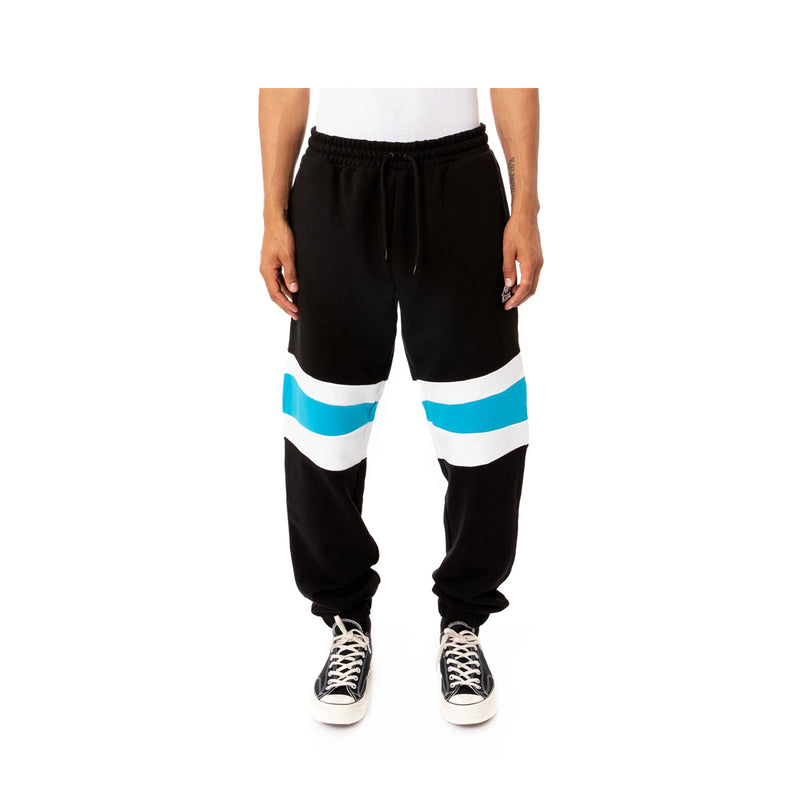 Kappa Mens Authentic Football Pillus Pants 38147UW-A00 Black/Blue Turkis/White