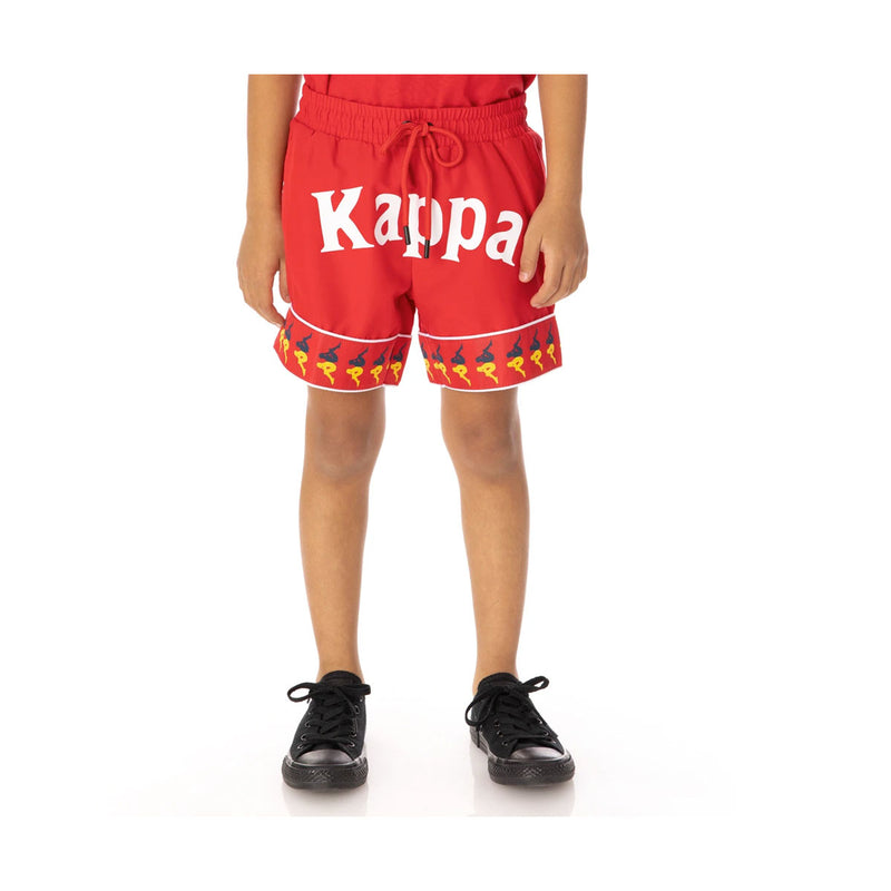 Kappa Mens 222 Banda Calabash Shorts 38181HW-A01 Red/Yellow Dk/Blue Dk/White
