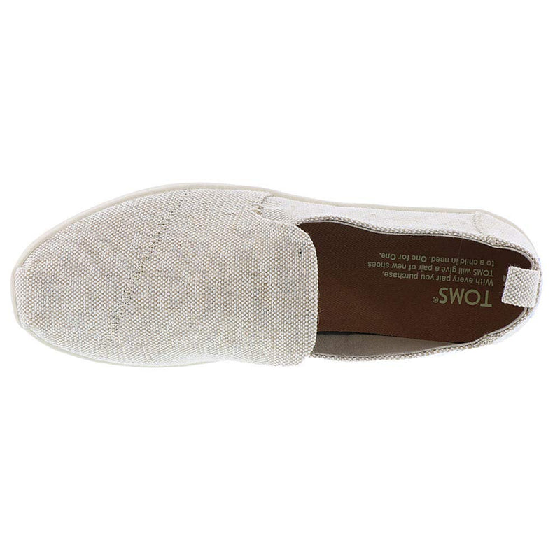 Toms Womens Deconstructed Canvas Alpargata Loafer 10010887 Natural Metallic