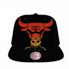 Mitchell & Ness Mens Chicago Bulls Fast Track Snapback 6HSSMM20017-CBUBLCK Blk/Red