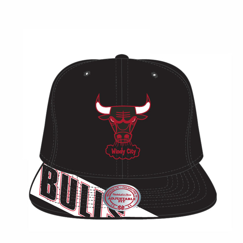 Mitchell & Ness Chicago Bulls Slash Century Snapback Hwc 6HSSRI19021-CBUBLCK- BLCK Black