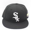 New Era Mens 59 Fifty Chicago White Sox 2005 Ws Grey Brim Fitted Hat 70086933 Black