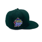 New Era Mens 59 Fifty New York Yankees 1999 Ws Fitted Hat 70543400 Green, Pink Brim